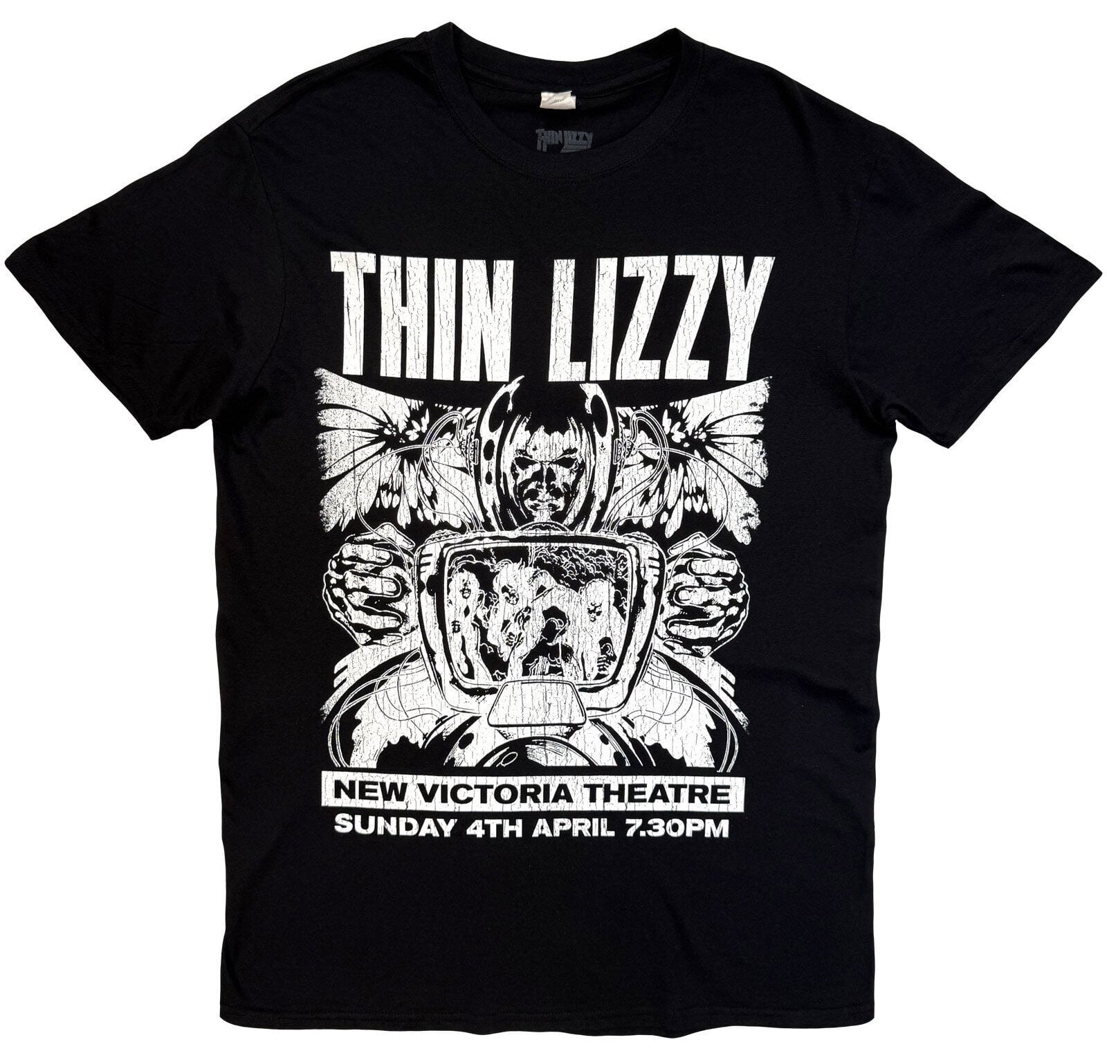 Tricou Thin Lizzy Jailbreak Flyer Cleveland '76 (Back Print) Black M Tricou