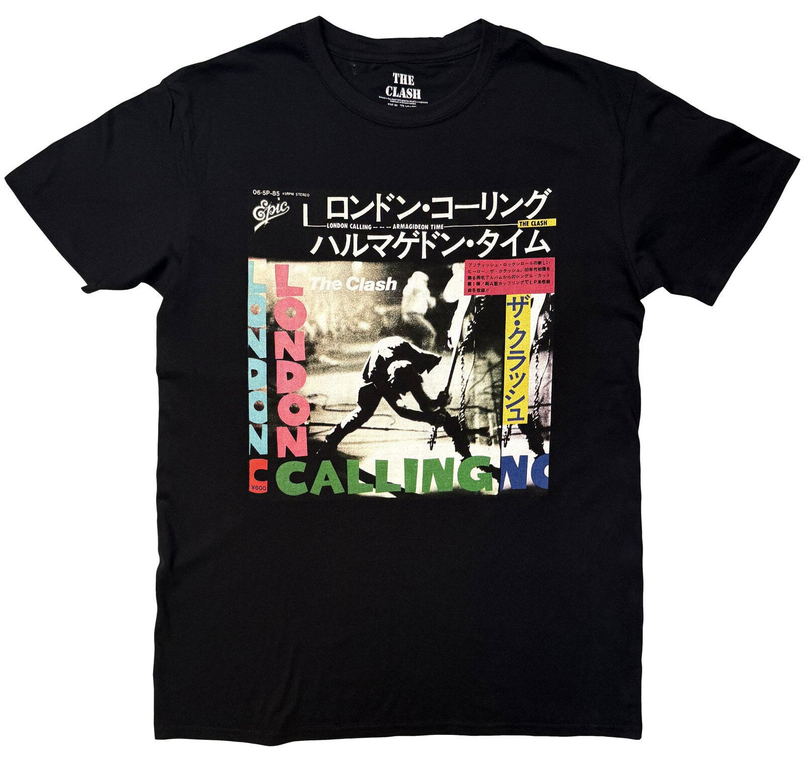 T-särk The Clash London Calling Japan Black XL T-särk