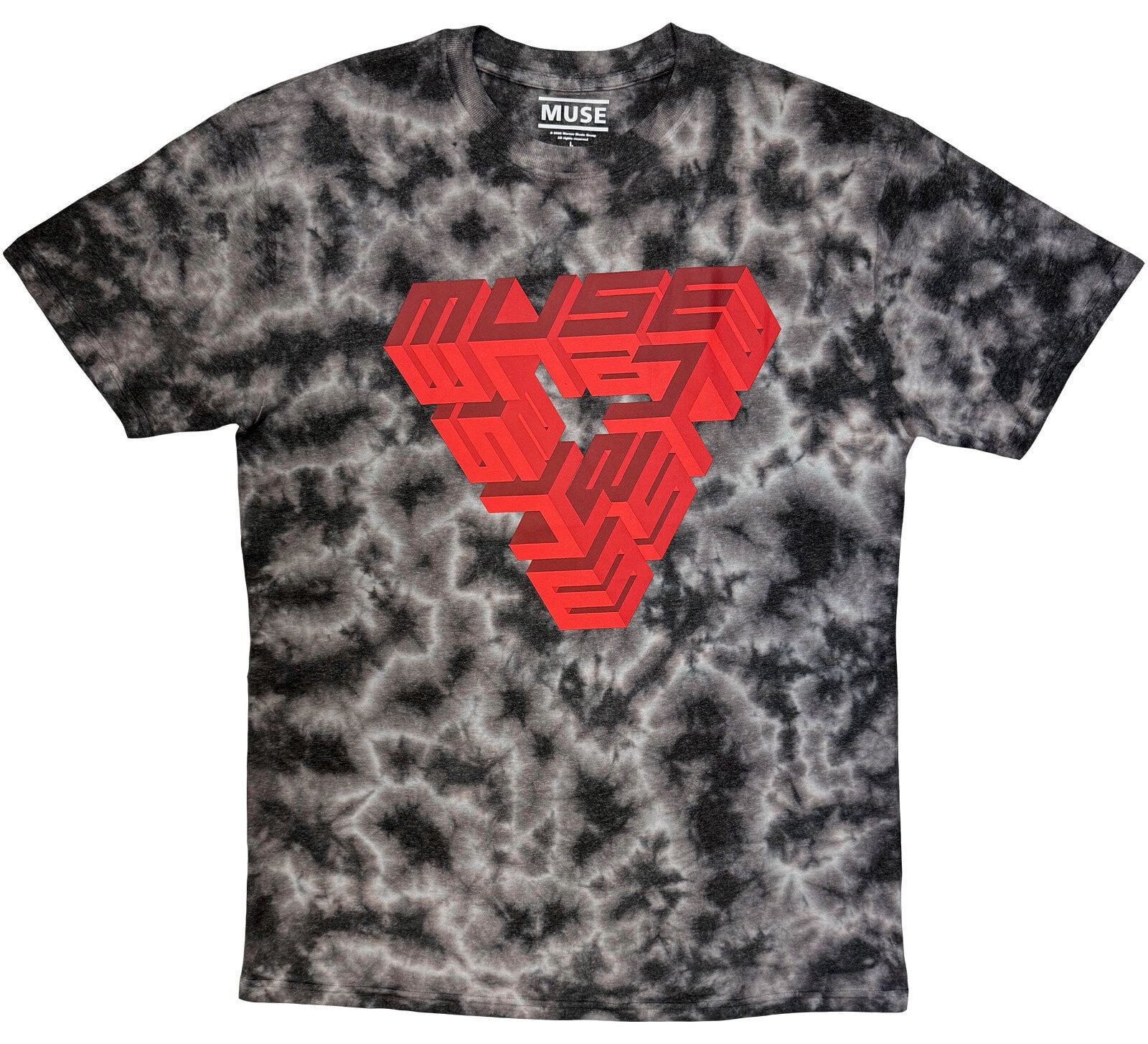 T-Shirt Muse Tri Logo (Wash Collection, UNFINISHED) Black 2XL T-Shirt
