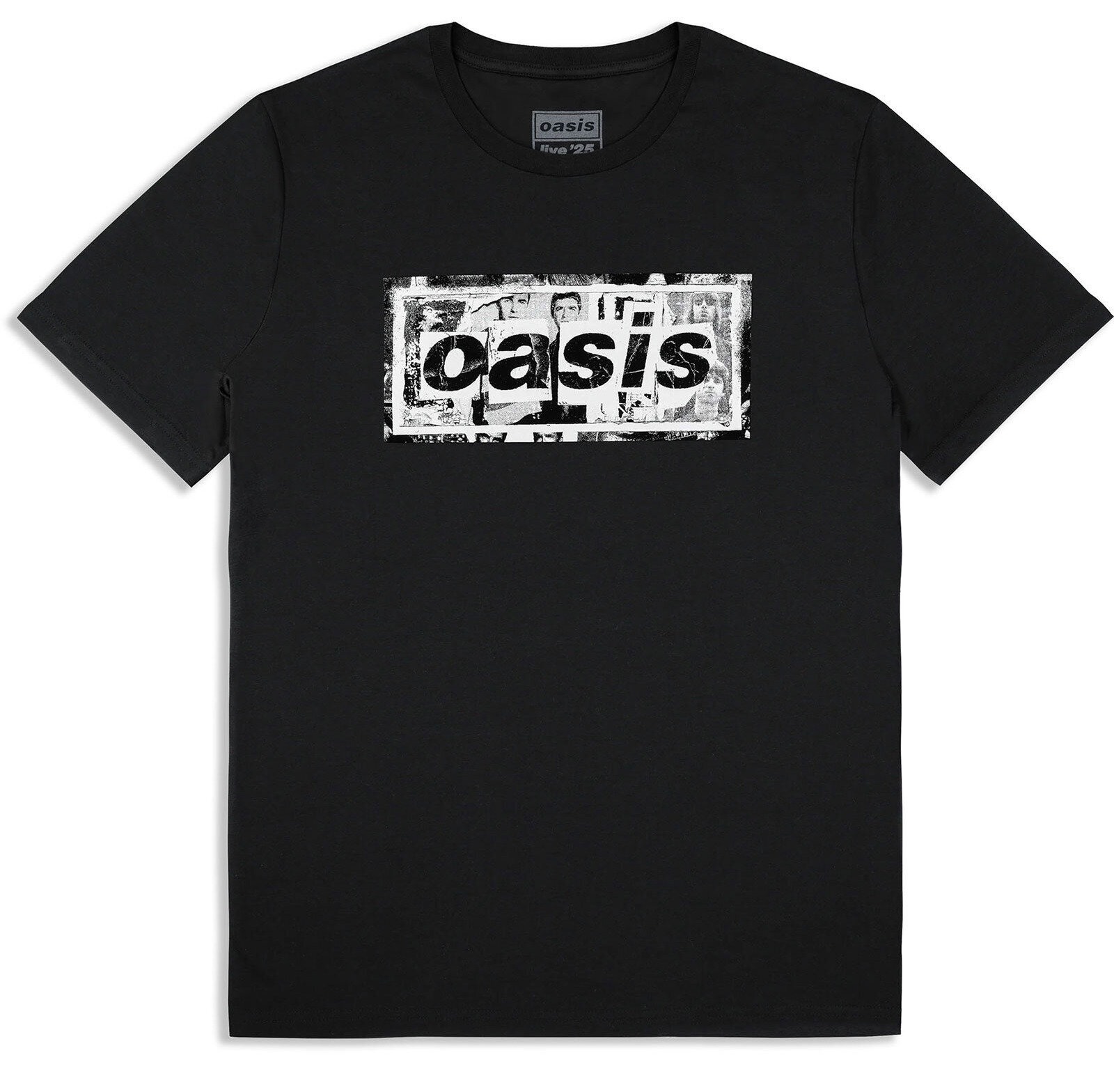 Camiseta de manga corta Oasis Collage Live '25 World Tour (Back Print & Ex-Tour) Camiseta de manga corta Black S