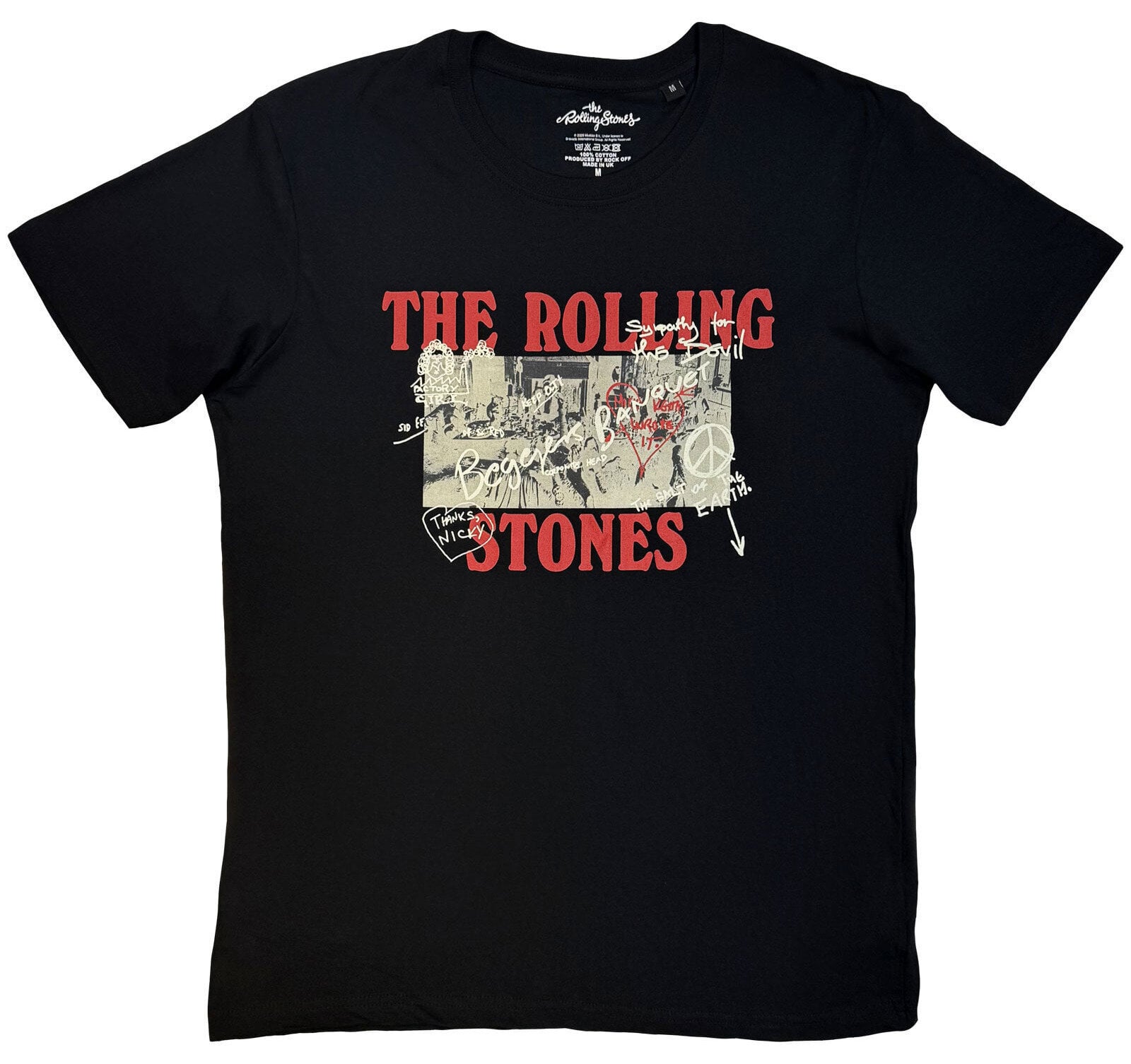 Košulja The Rolling Stones Beggars Banquet Graffiti Black S Košulja