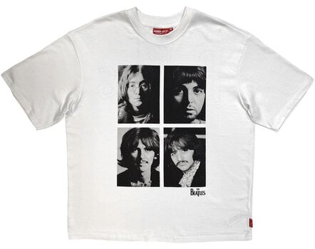 Košulja The Beatles Four Portrait Wash Majica kratkih rukava White S - 1