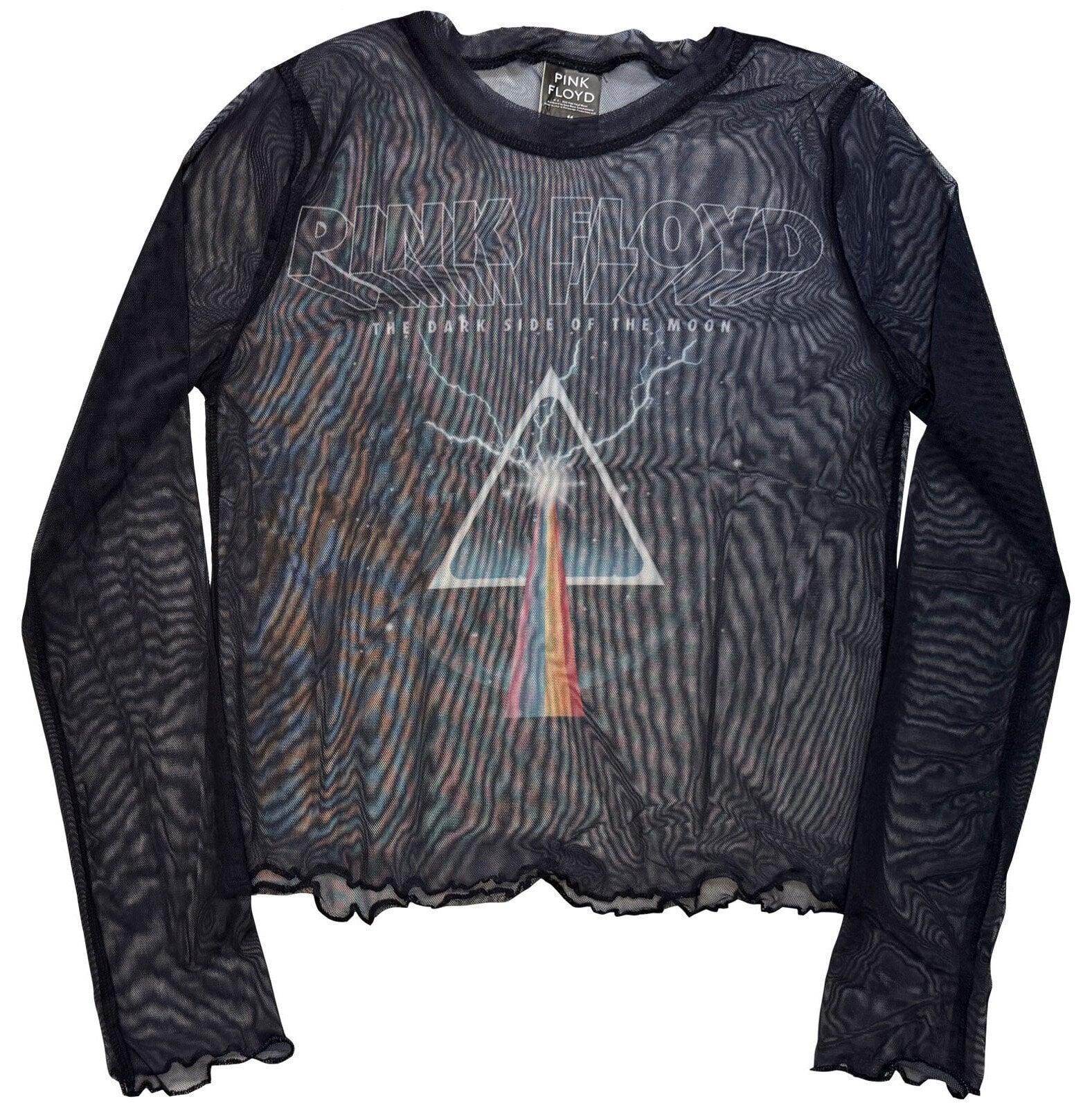 Shirt Pink Floyd Lightning Prism Navy Blue XL Dames Shirt