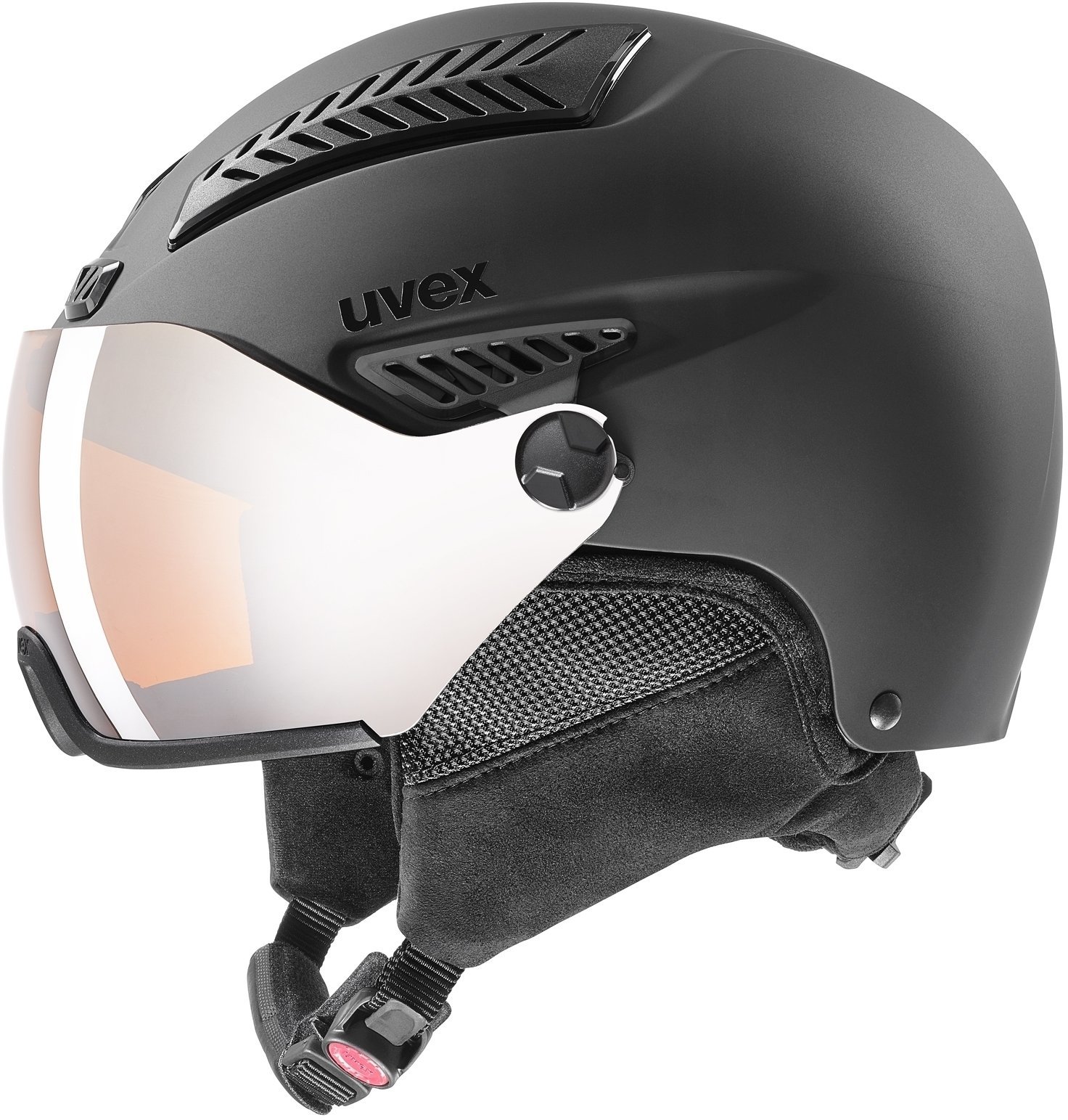 Lyžařská helma UVEX Hlmt 600 Visor Black Mat 57-59 cm Lyžařská helma