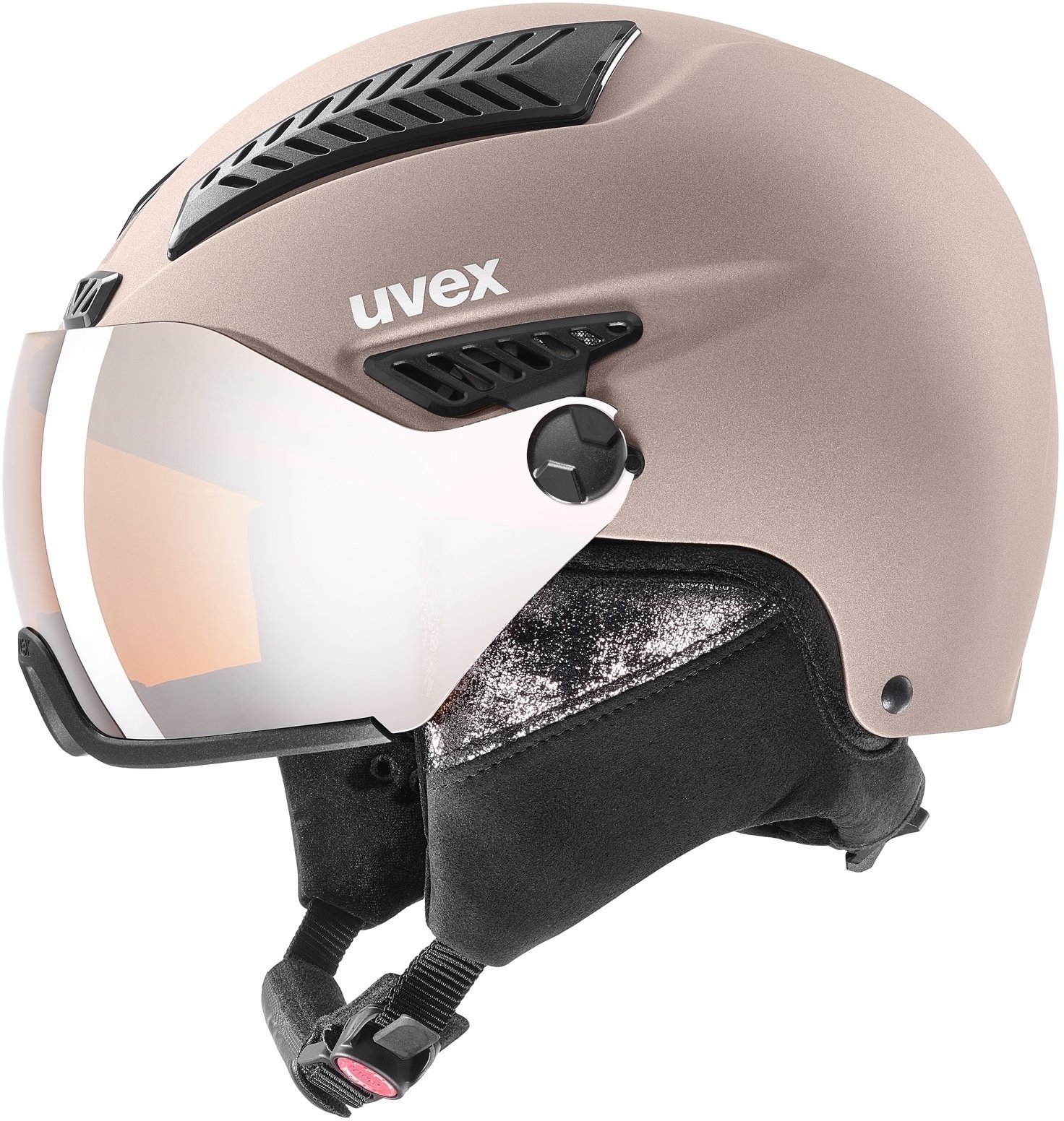 Ski Helmet UVEX Hlmt 600 Visor Rose Mat 53-55 cm Ski Helmet