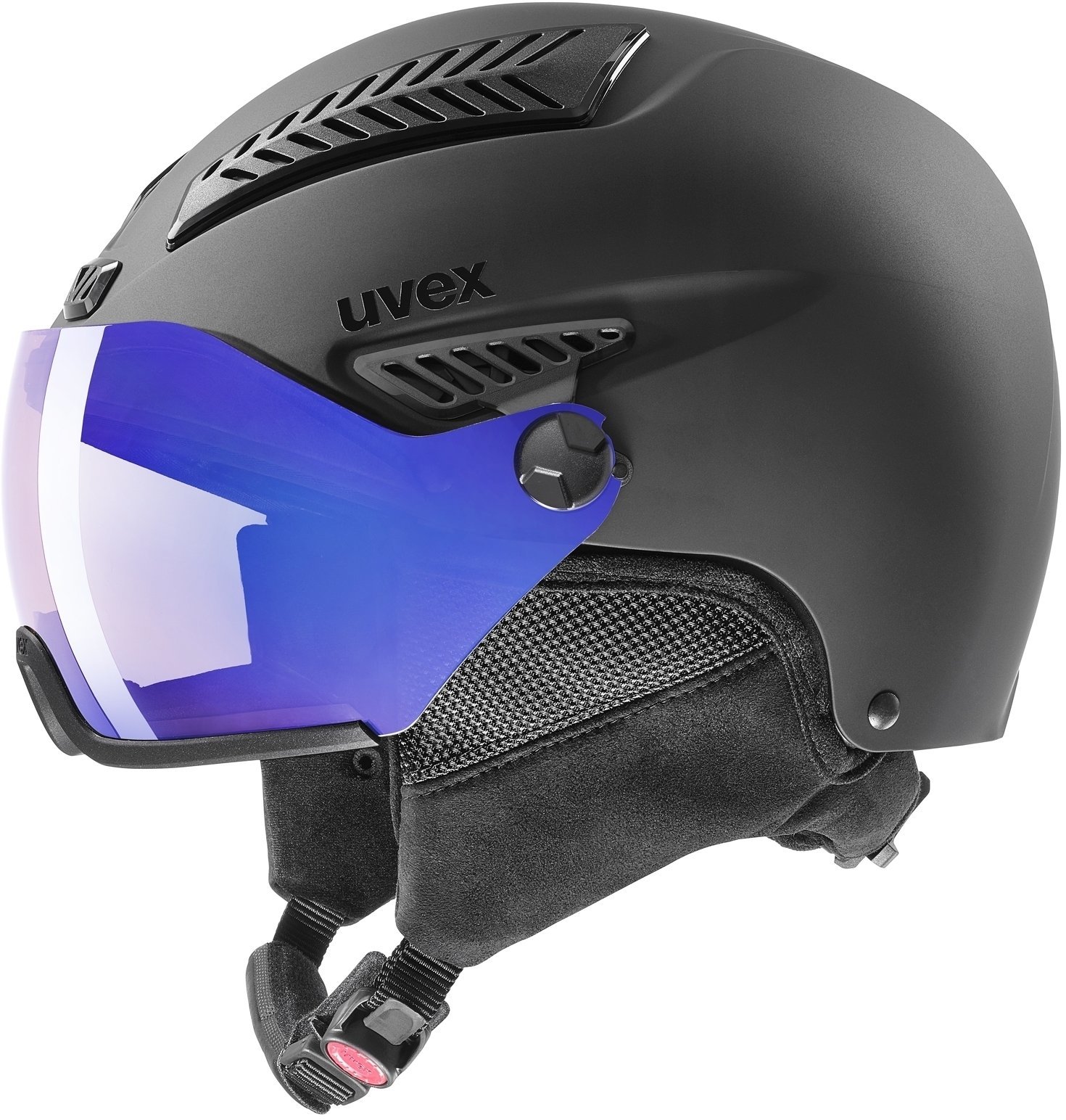 Lyžařská helma UVEX Hlmt 600 Visor Vario Black Mat 55-57 cm Lyžařská helma