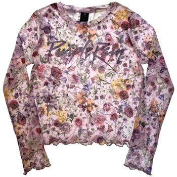 Ing Prince Purple Rain Logo Floral Pink S Női Ing - 1