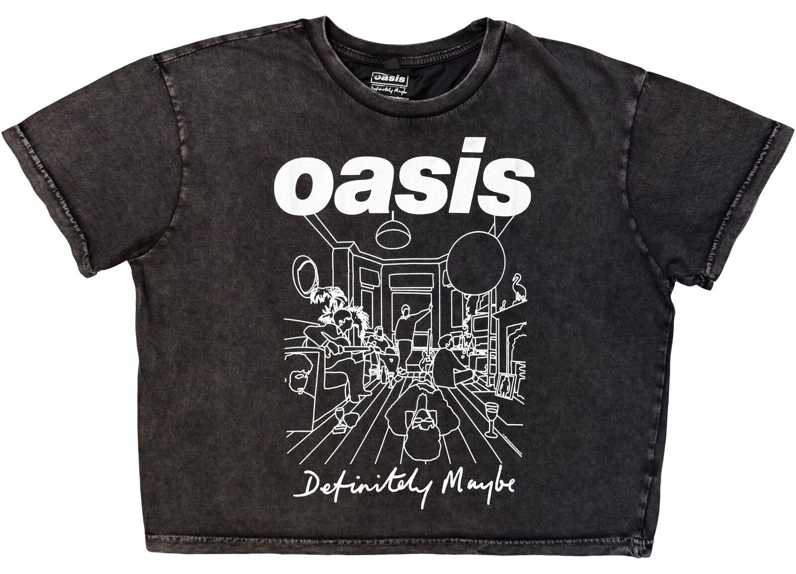 Paita Oasis DM Line Drawing Charcoal Grey M Naisten Paita