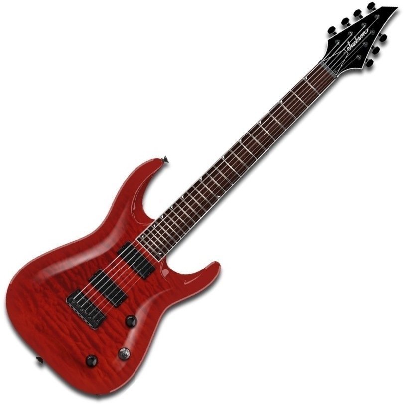 7-string Electric Guitar Jackson SLATHXSD 3-7 Trans Red