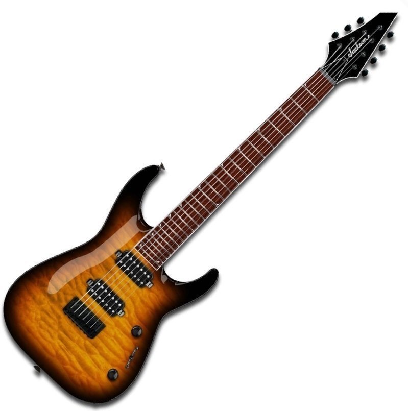 Elektromos gitár Jackson JS32-7Q Dinky Tobacco Burst