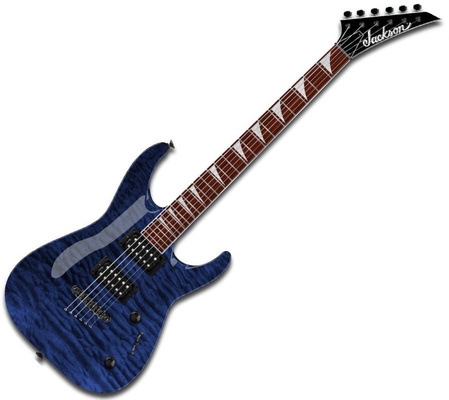 Elektrisk guitar Jackson JS32TQ Dinky DKA QM Transparent Blue