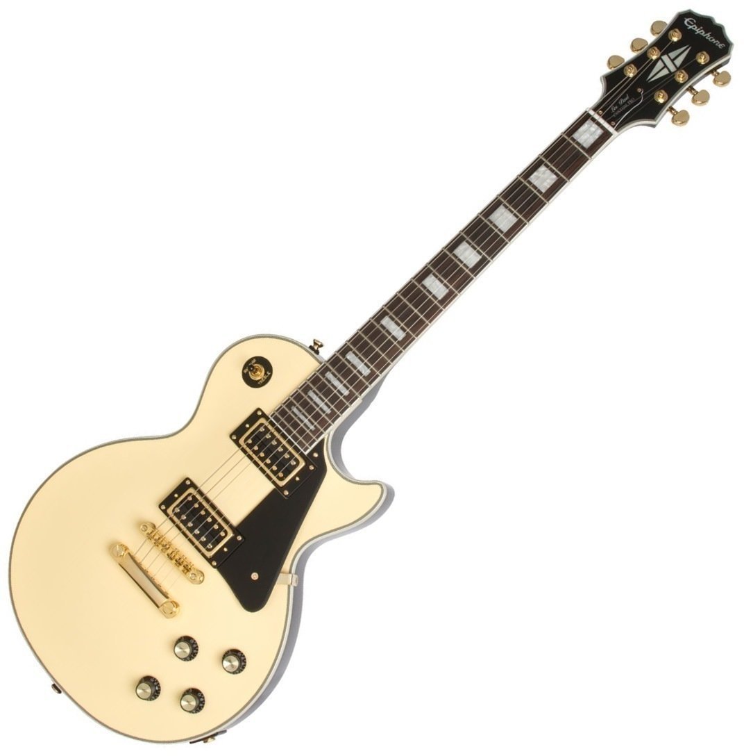 Guitare électrique Epiphone Les Paul Custom Blackback PRO Antique Ivory