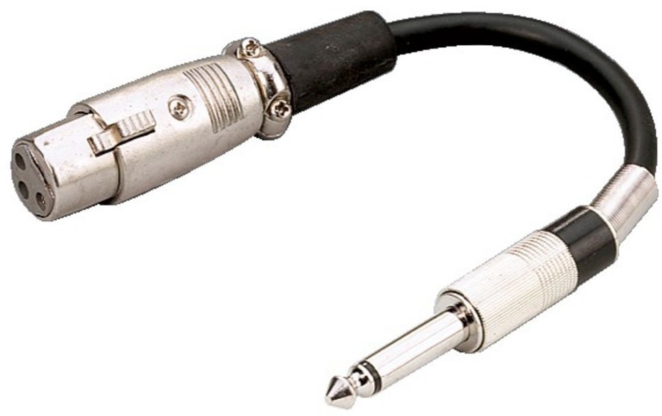 Kabel rozgałęziacz, Patch kabel Monacor MCA-15/1 Czarny 15 cm