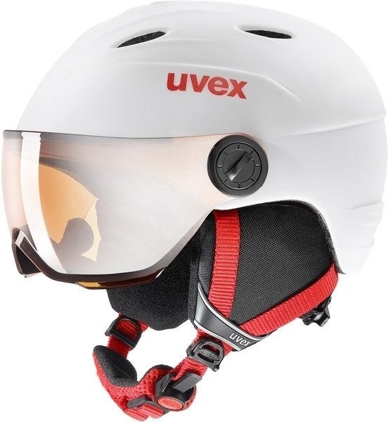 Ski Helmet UVEX Junior Vision Pro White/Red Matt 54-56 cm Ski Helmet
