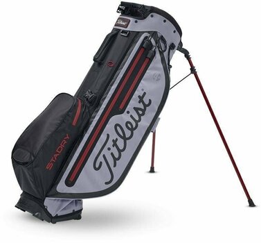 Golf Bag Titleist Players 4 Plus StaDry Black/Sleet/Dark Red Golf Bag - 1