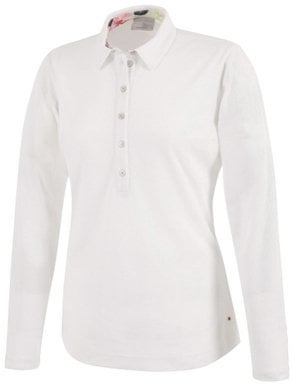 Polo trøje Galvin Green Melinda Ventil8 Long Sleeve Womens Polo Shirt White XS