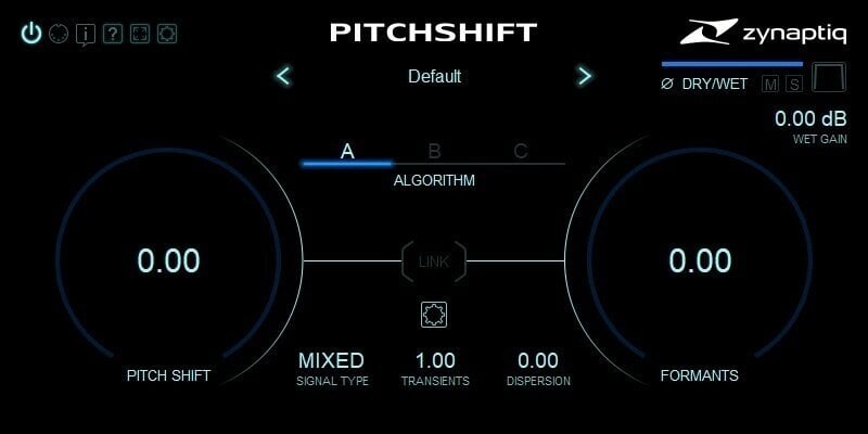 Procesador de efectos de complemento de software Zynaptiq PITCHSHIFT (Producto digital)