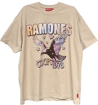 T-Shirt Ramones Eagle Tour '78 Short Sleeve T-Shirt Sand 2XL Ladies - 1