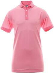 Footjoy Birdseye Pique Mens Polo Shirt Pink Azalea/White M Footjoy Birdseye Pique Mens Polo Shirt Pink Azalea/White M