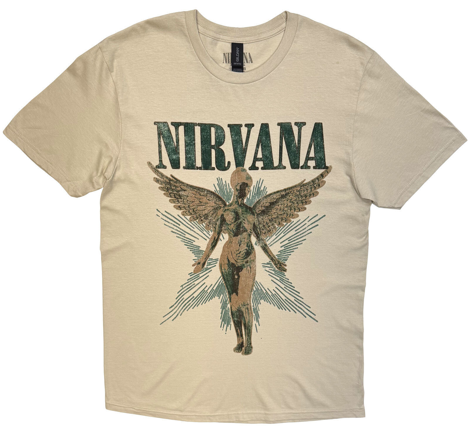 Košulja Nirvana Angel Vintage (Back Print) Sand XL Košulja