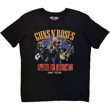 T-särk Guns N' Roses Skeleton 1987 Tour (Back Print) Black XL T-särk - 1