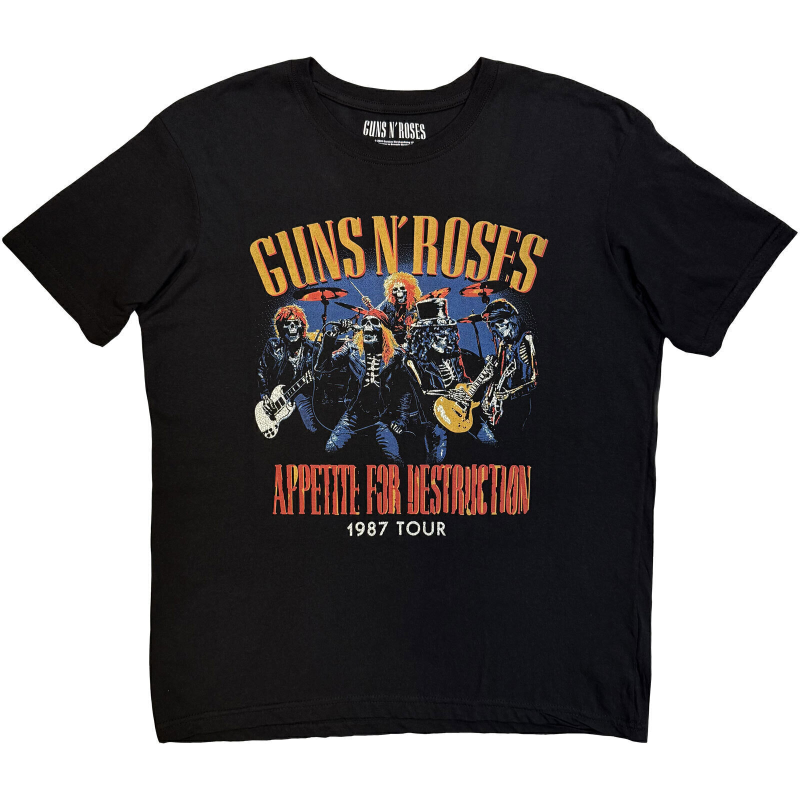 Košulja Guns N' Roses Skeleton 1987 Tour (Back Print) Black 2XL Košulja