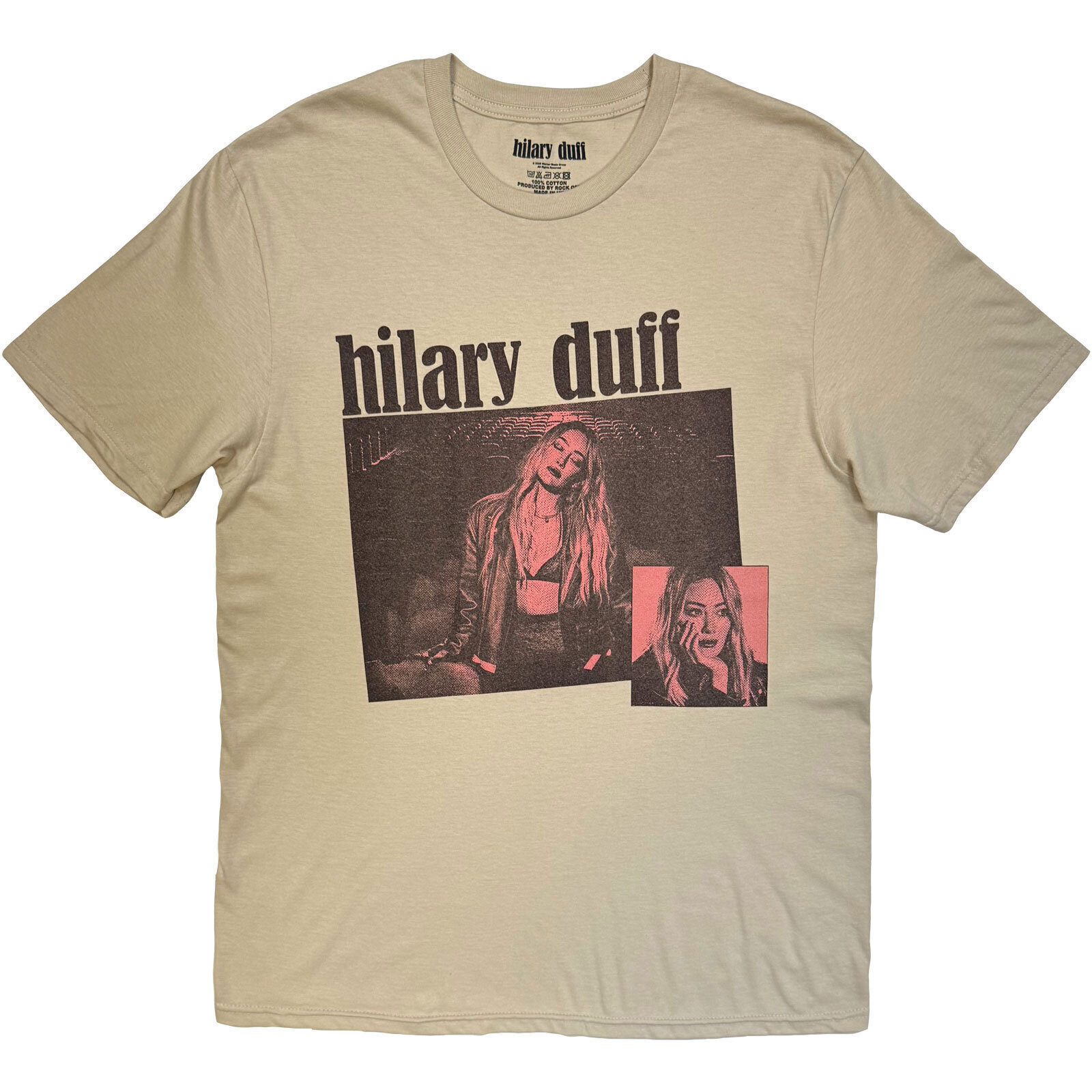 T-krekls Hilary Duff Luck Or Something (Back Print) Sand XL T-krekls