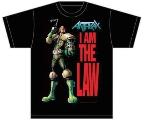 T-Shirt Anthrax T-Shirt I am the Law Black L