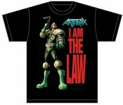 Shirt Anthrax Shirt I am the Law Zwart S - 1
