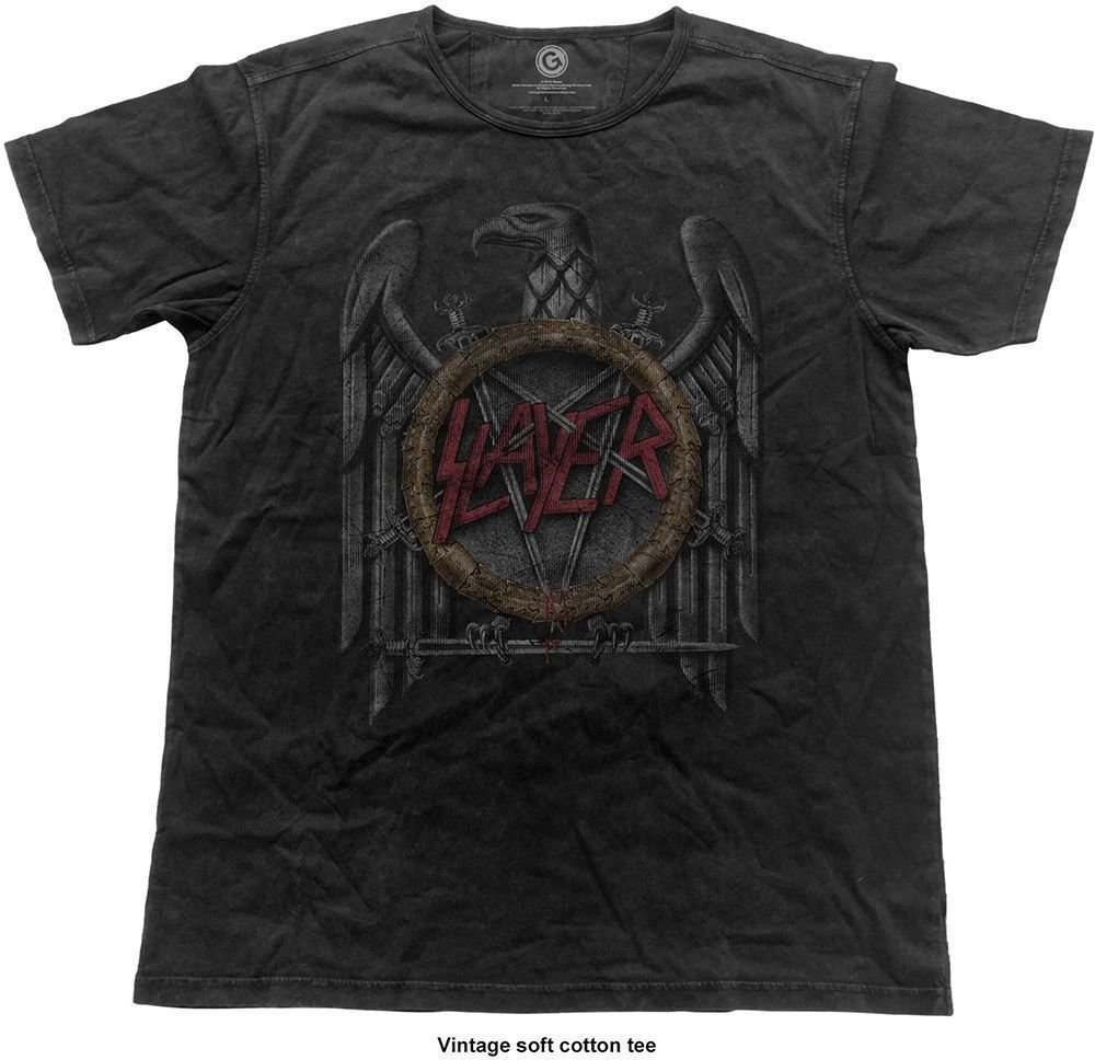 T-shirt Slayer T-shirt Vintage Eagle Noir M