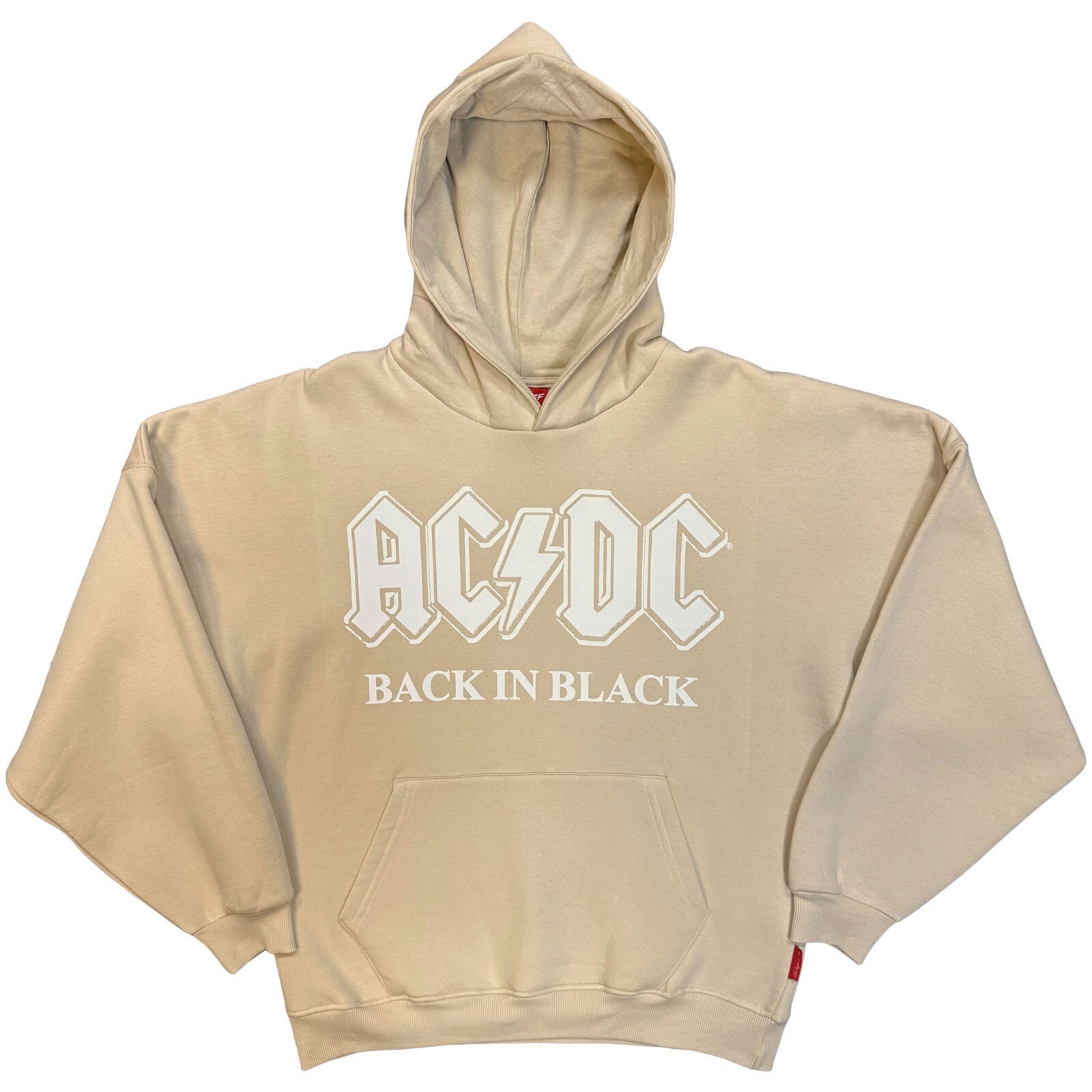Дреха с качулка AC/DC Back In Black Natural 2XL Дамски Дреха с качулка