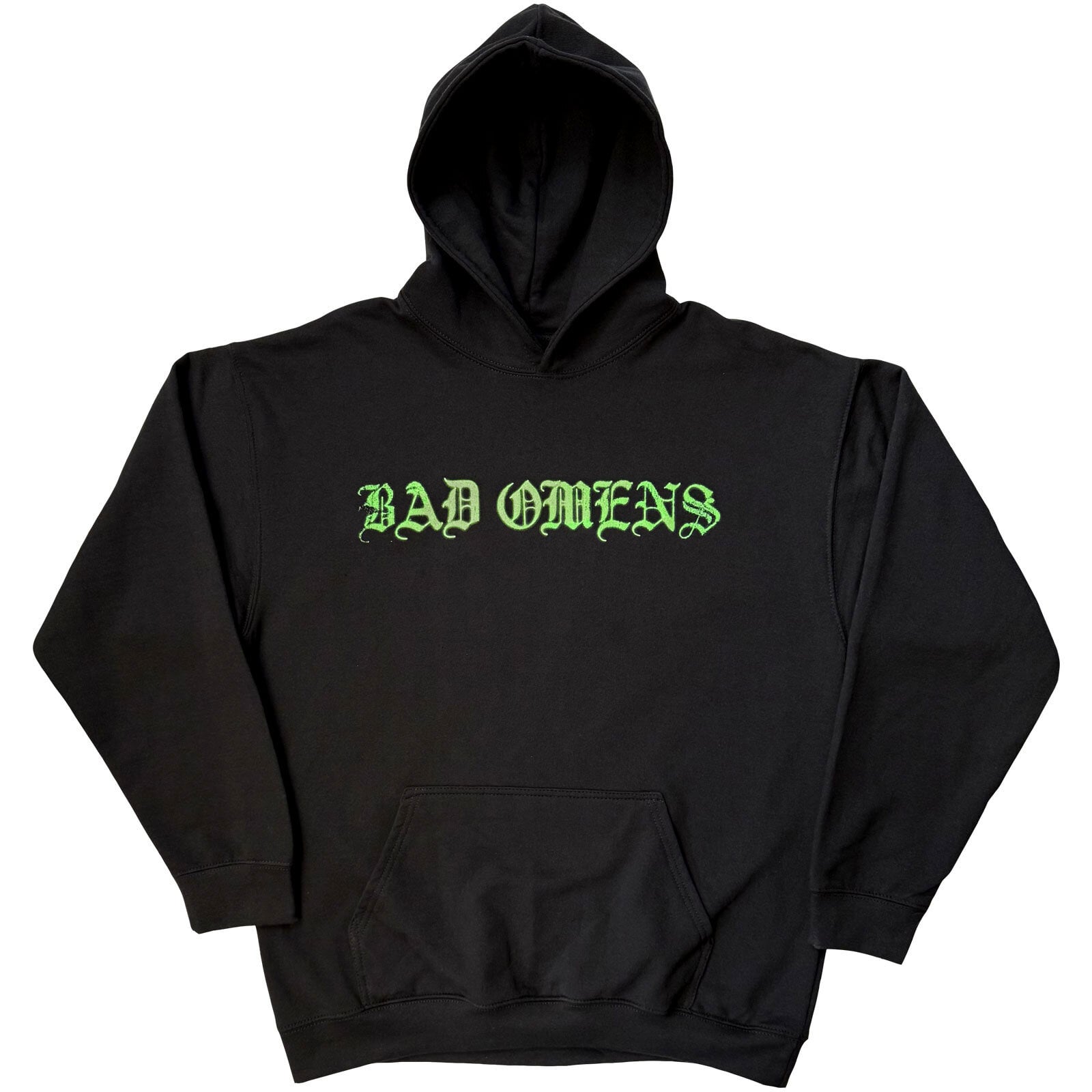 Kapuco Bad Omens Green Angel (Back Print) Black XL Kapuco