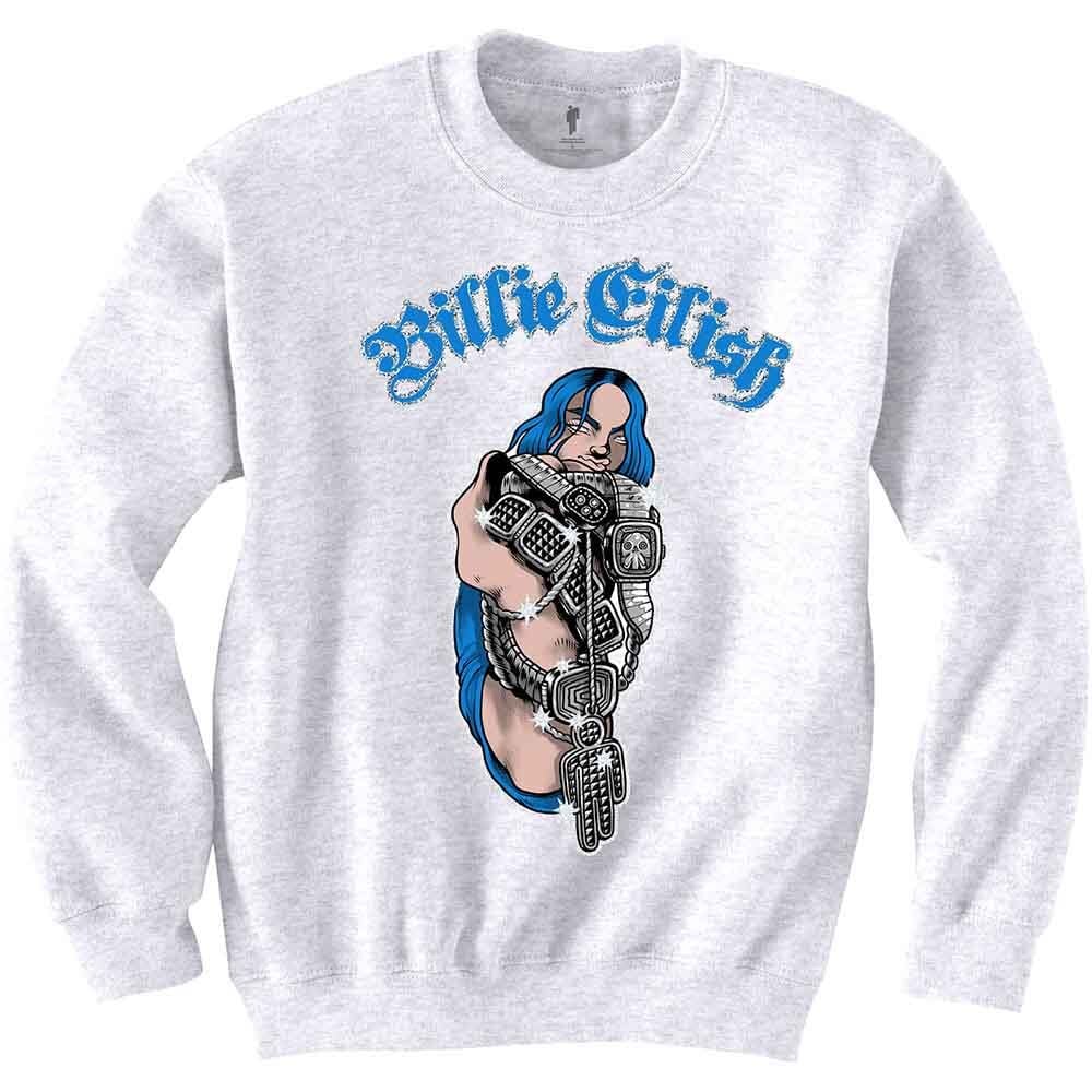 Hoodie Billie Eilish Bling White XL Hoodie