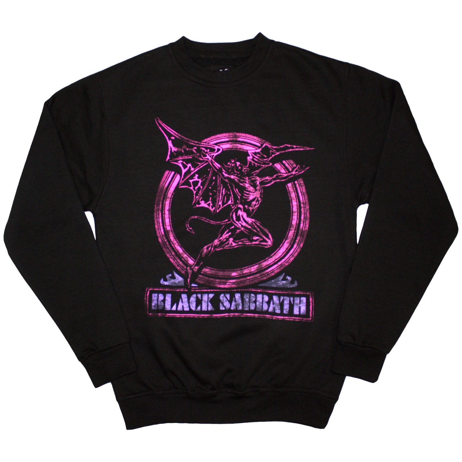 Толстовка з капюшоном Black Sabbath Neon Pink Henry (Oversized) Black XL Толстовка з капюшоном