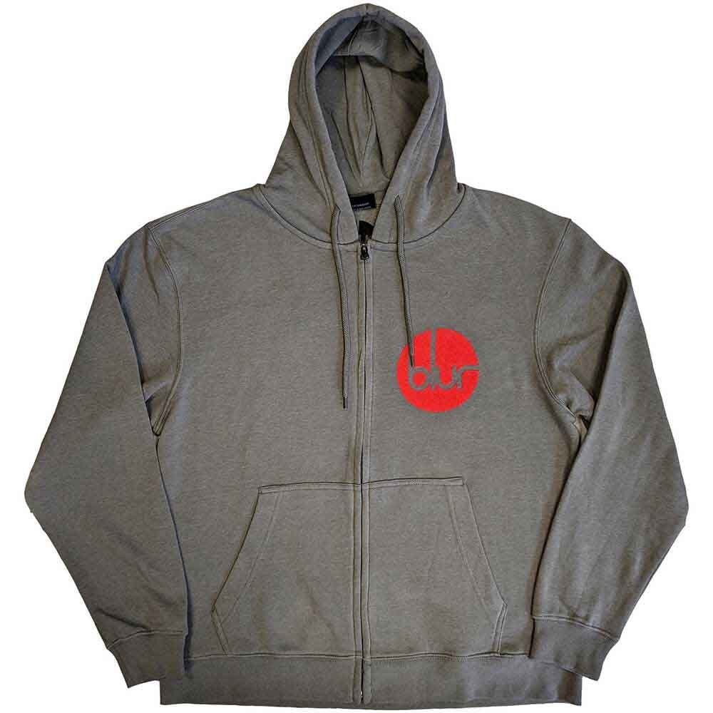 Hoodie Blur Circle Logo (Back Print) Grey XL Hoodie