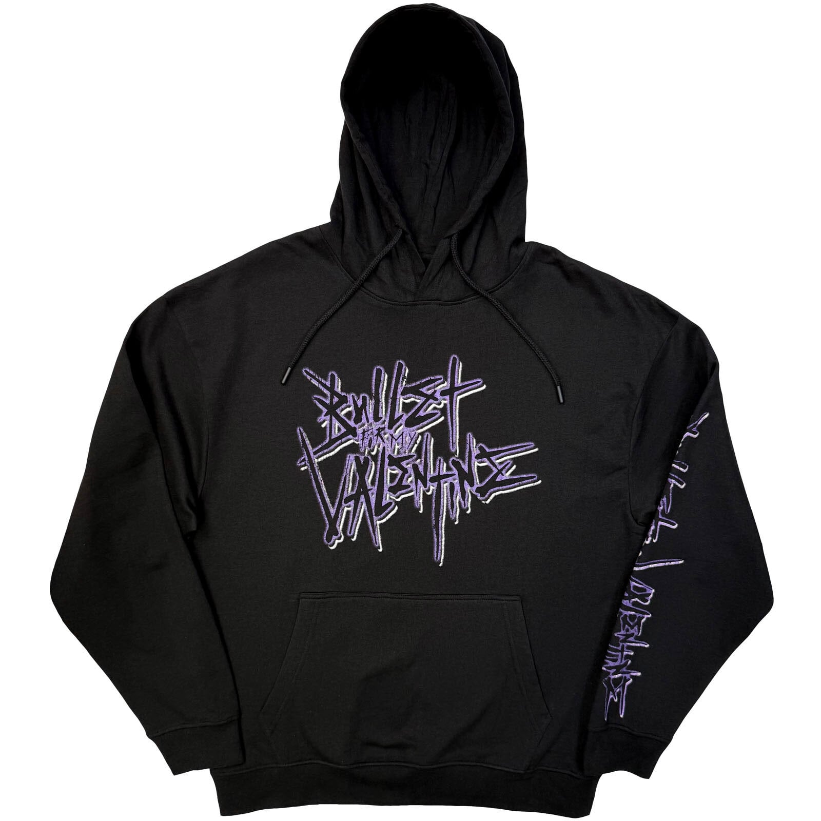 Capuchon Bullet For My Valentine Purple Logo (Sleeve Print) Black L Capuchon