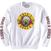 Hoodie Guns N' Roses Classic Text & Logos (Sleeve Print) White M Hoodie