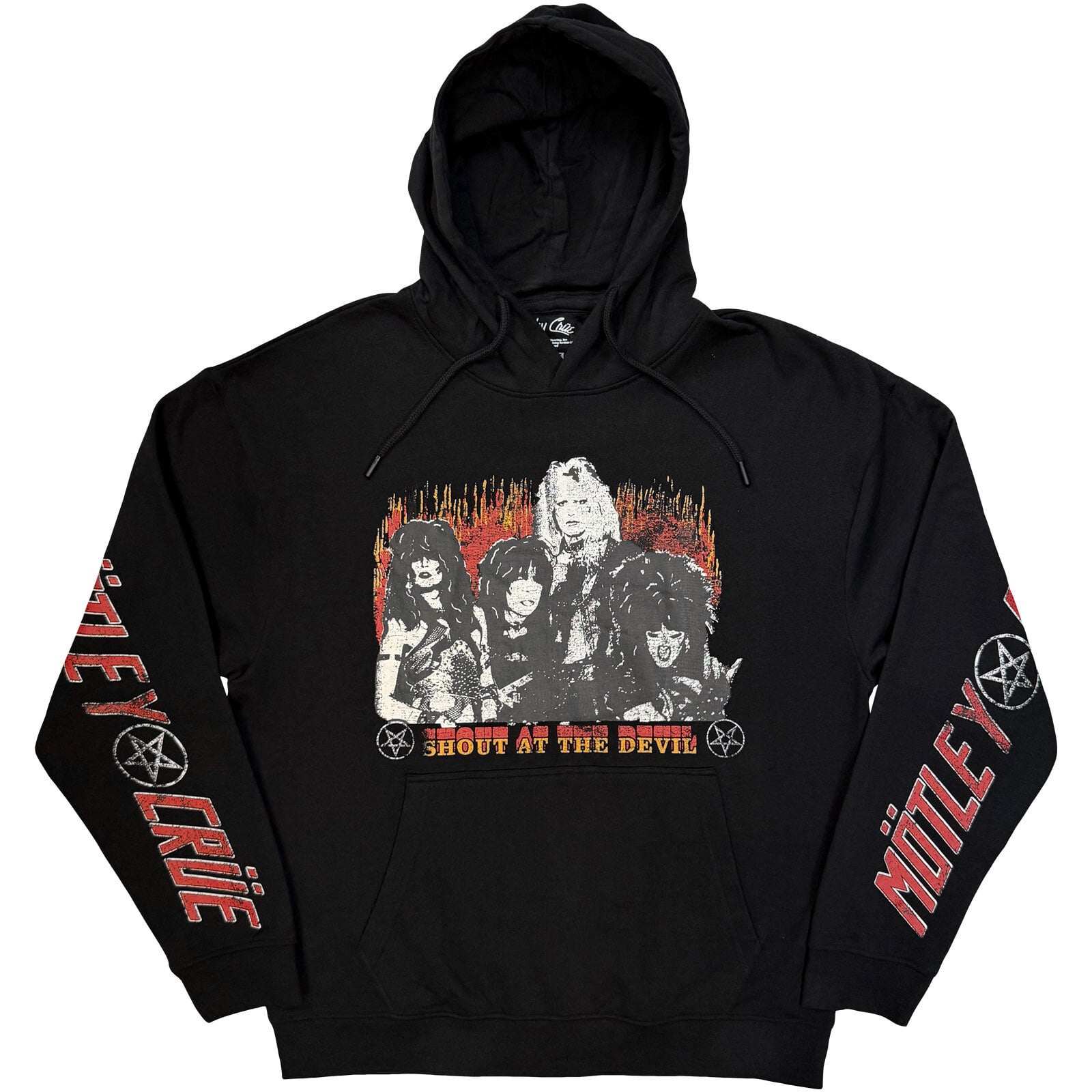 Kapuco Mötley Crüe Shout At The Devil Vintage Flame (Sleeve Print) Black L Kapuco