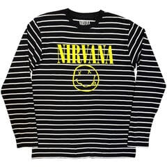 Hoodie Nirvana Yellow Happy Face Striped