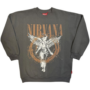Hoodie Nirvana In Utero Angel Circle Grey S Damă Hoodie - 1
