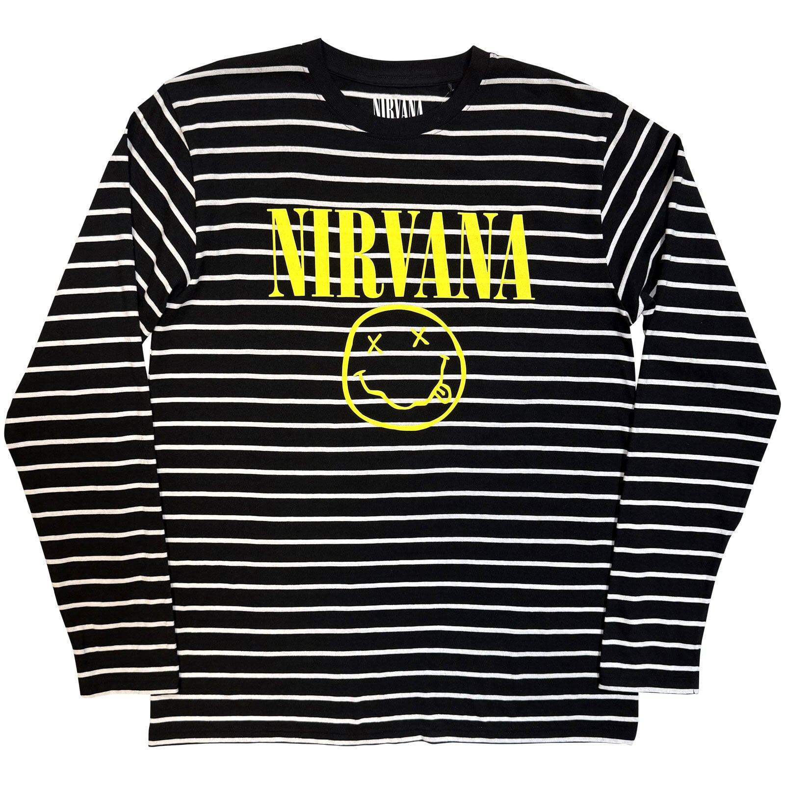 Capuchon Nirvana Yellow Happy Face Striped Black & White XL Capuchon