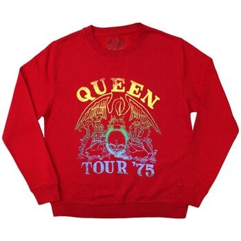 Hoodie Queen Tour '75 Crest (Oversized) Red S Hoodie - 1