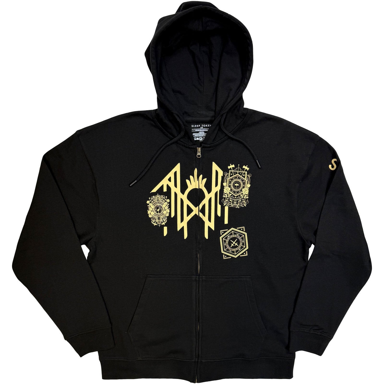Hoodie Sleep Token Patch (Back & Sleeve Print) Black 2XL Hoodie