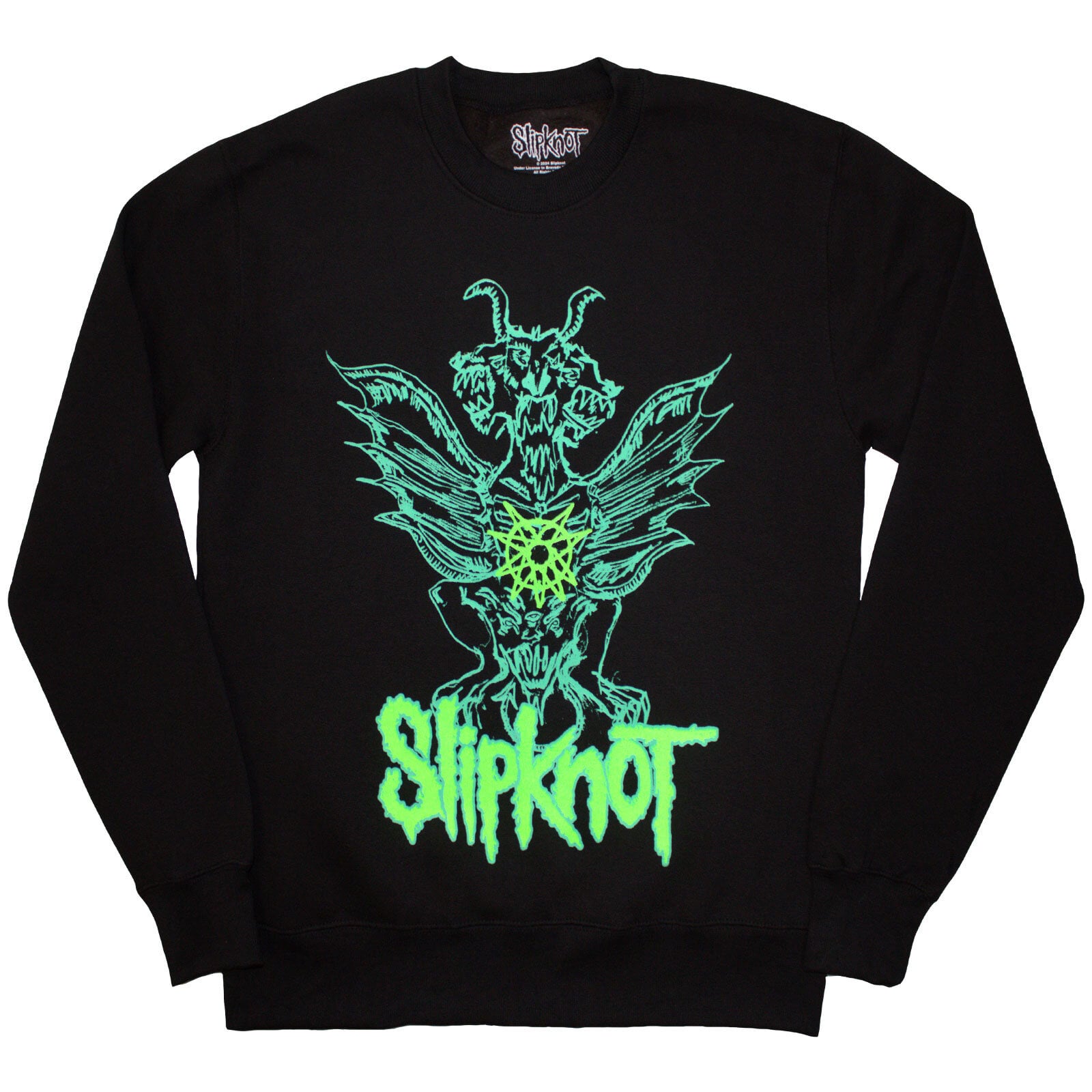 Толстовка з капюшоном Slipknot Green Demon (Back Print & Oversized) Black L Толстовка з капюшоном