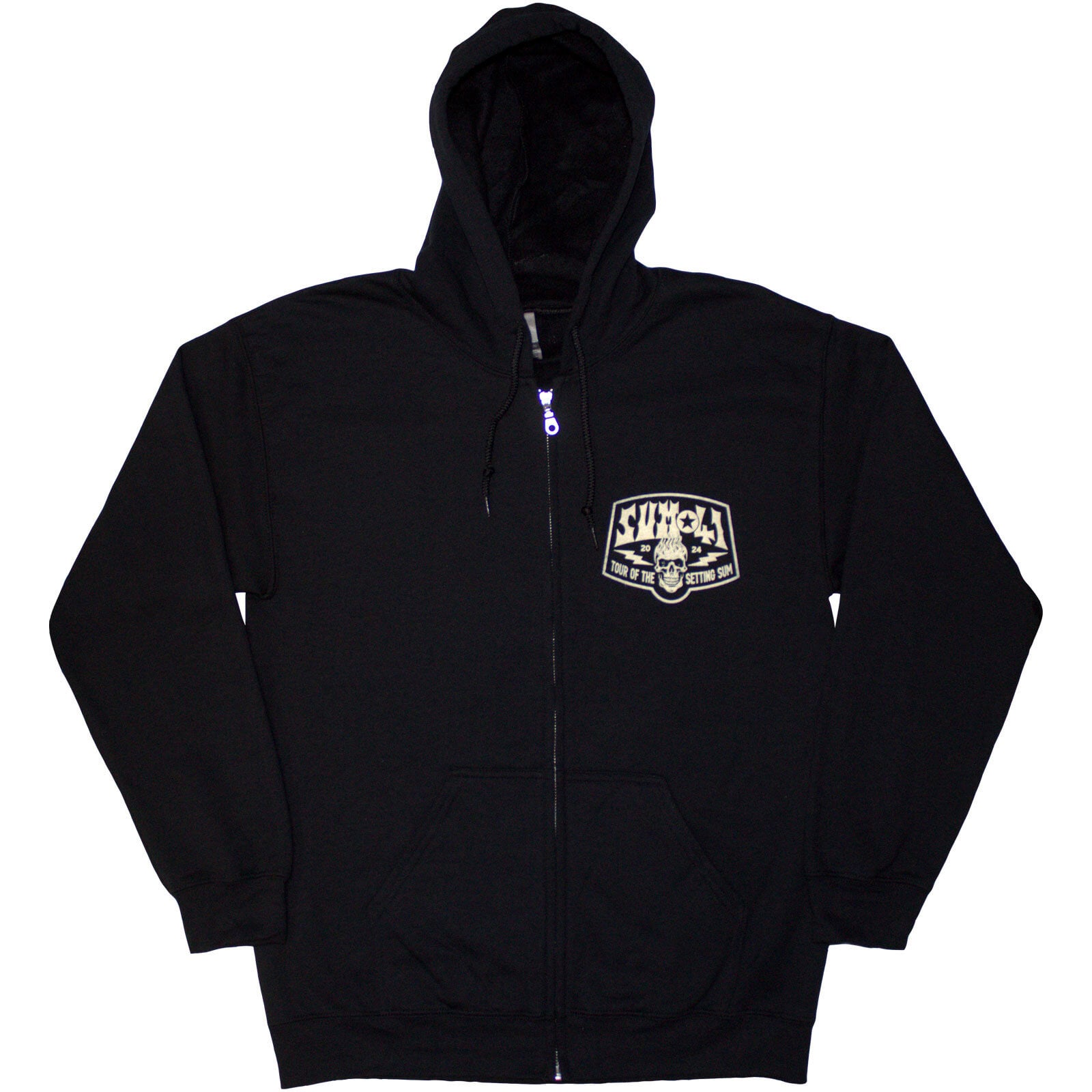 Толстовка з капюшоном Sum 41 Tour '24 Pocket Logo & Skull Back (Back Print & Ex-Tour) Black XL Толстовка з капюшоном