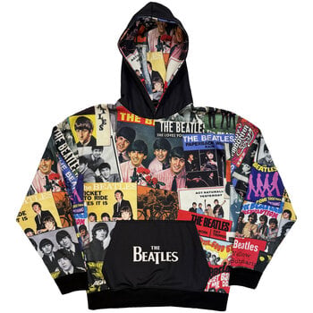 Hoodie The Beatles Single Covers (All Over Print) Black M Hoodie - 1