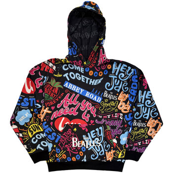 Hoodie The Beatles Song Titles (All Over Print) Black 2XL Hoodie - 1