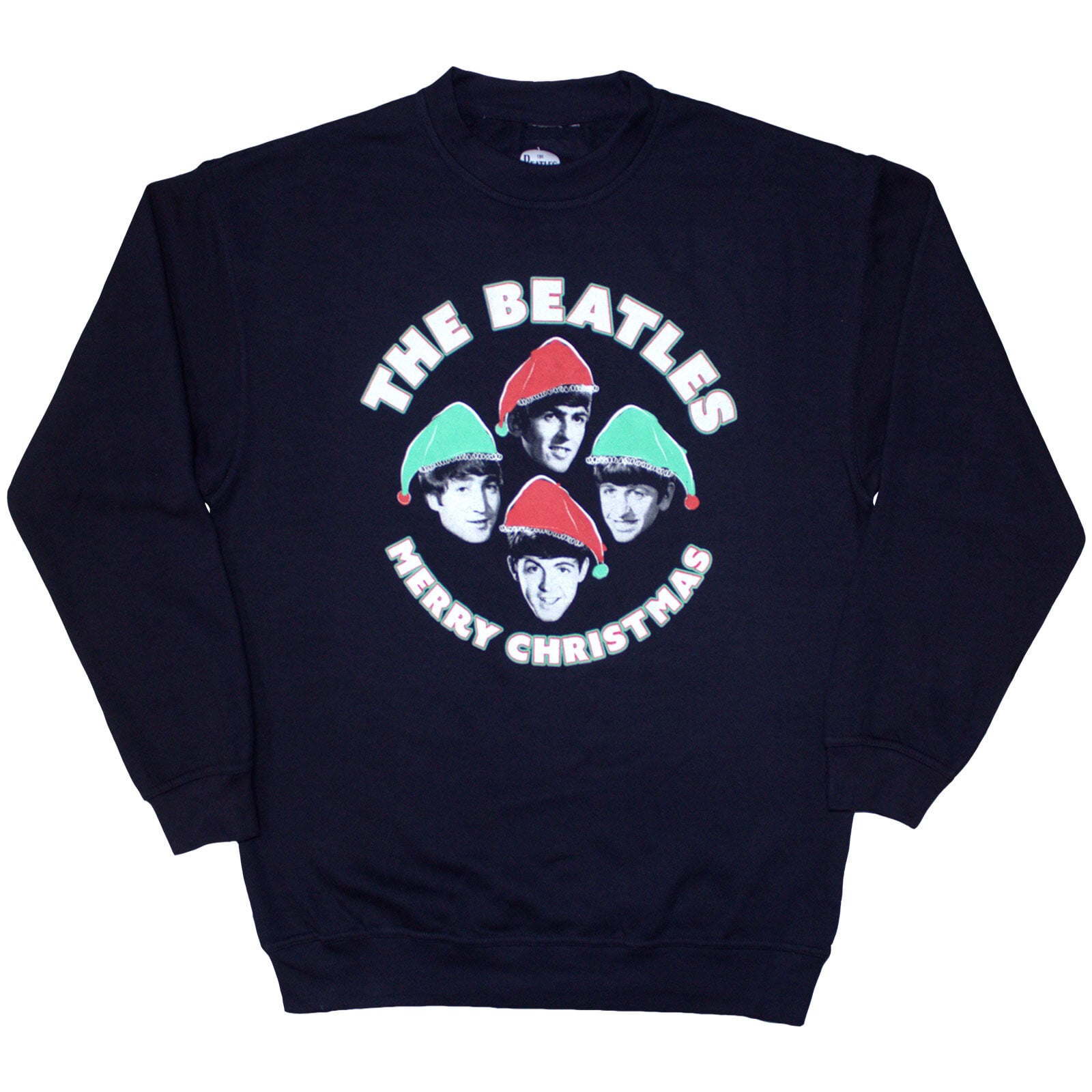 Толстовка з капюшоном The Beatles Xmas Hats Navy Blue L Толстовка з капюшоном