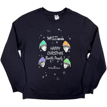 Hoodie The Beatles Happy Christmas Navy Blue S Hoodie - 1