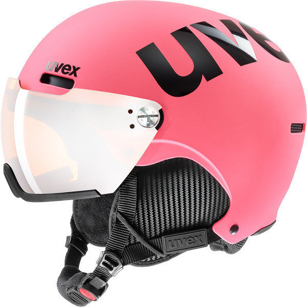 Laskettelukypärä UVEX Hlmt 500 Visor Ski Helmet Pink Mat 55-59 cm 19/20